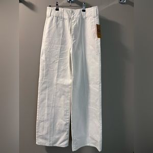 Dickies White Worker Pant NWT Wide Junior High Rise Size 26